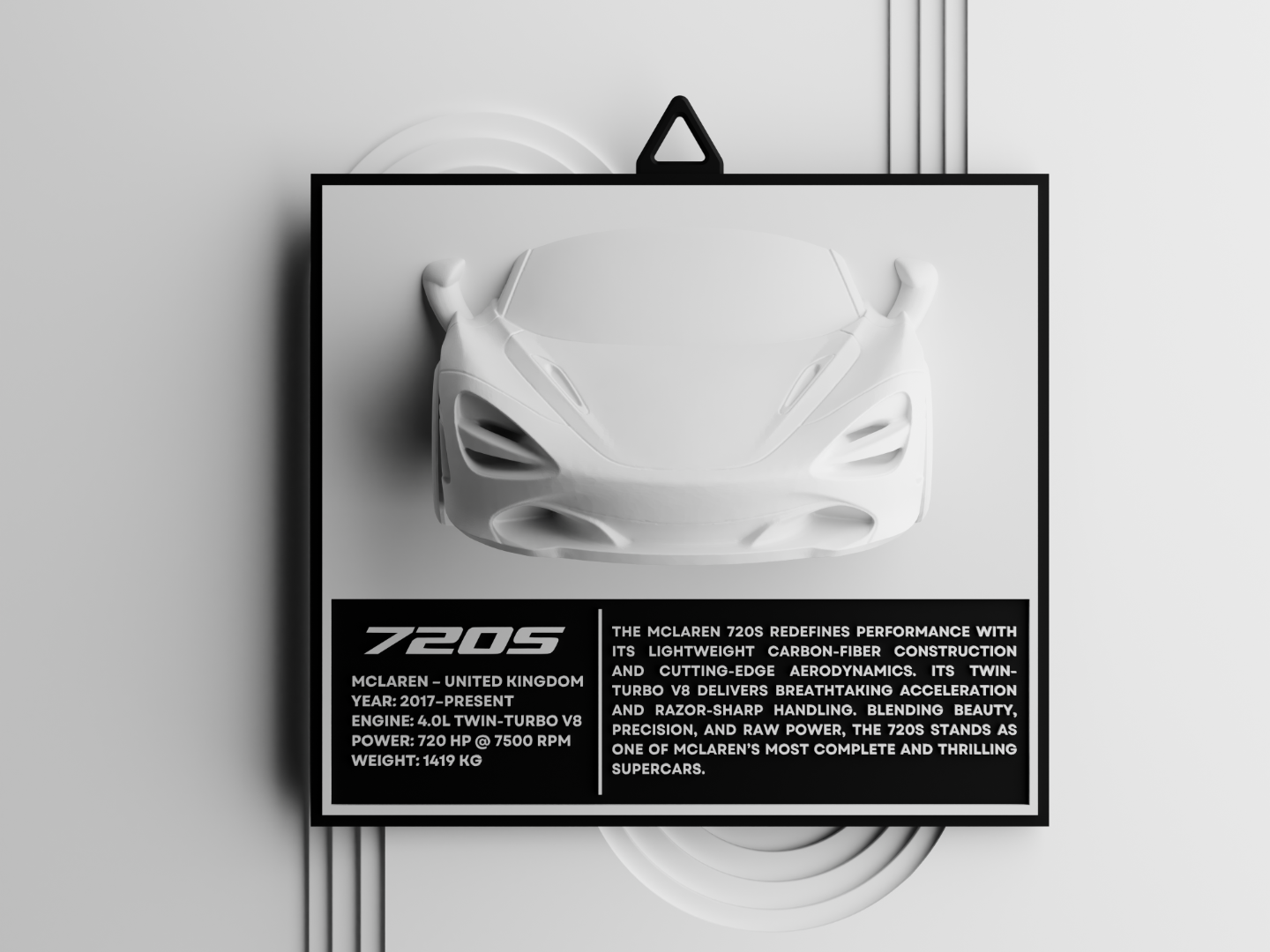 Escultura de Galería: Edición Mclaren 720S