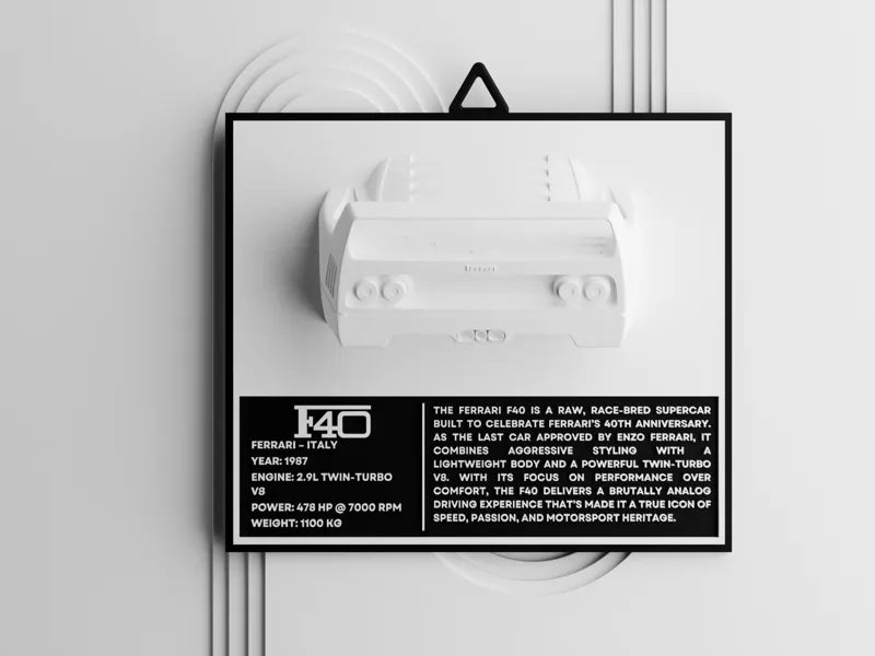 Escultura de Galería: Edición Ferrari F40